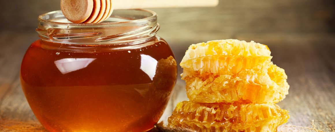 Pot honing met honingraat